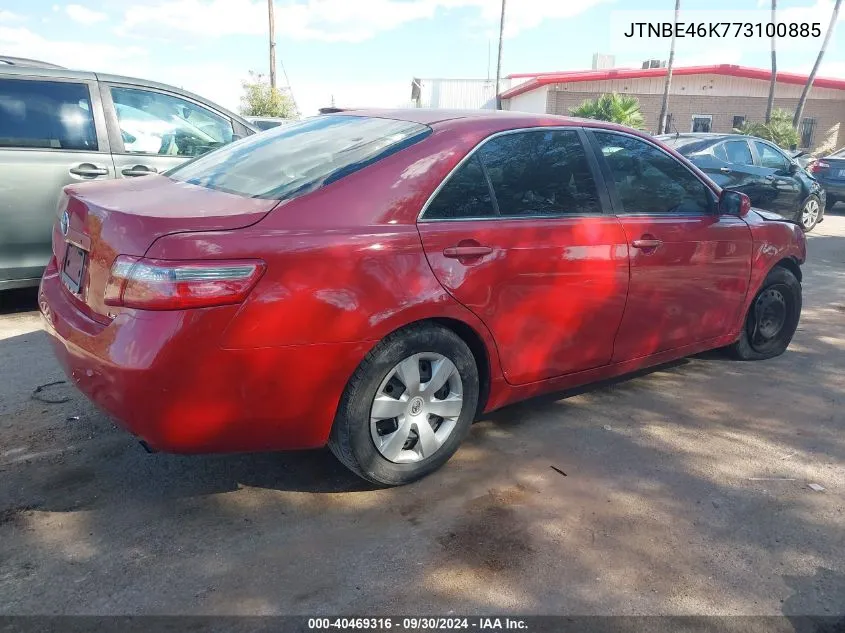 2007 Toyota Camry Le VIN: JTNBE46K773100885 Lot: 40469316