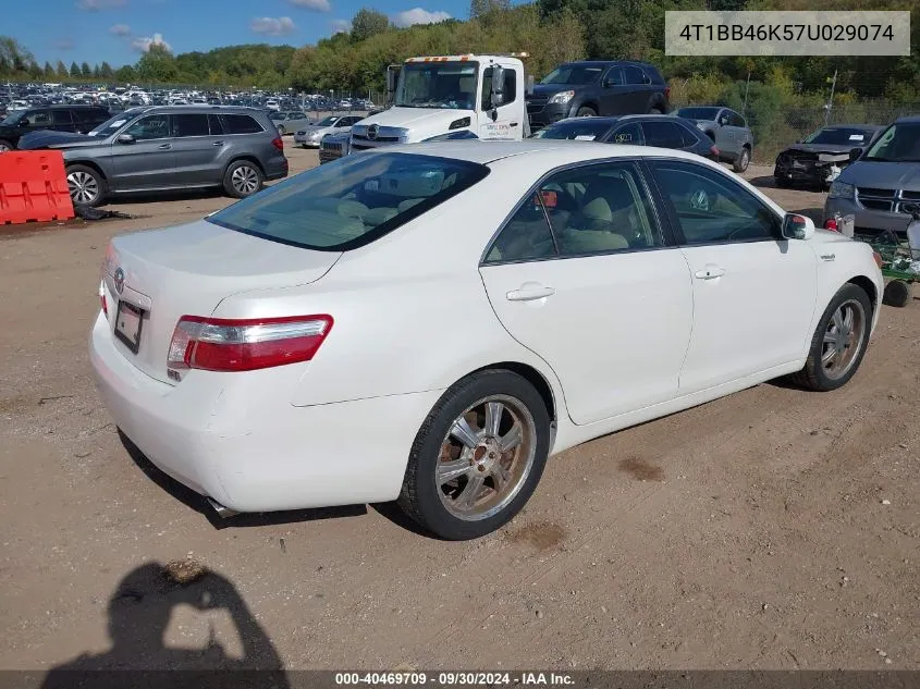 2007 Toyota Camry Hybrid VIN: 4T1BB46K57U029074 Lot: 40469709