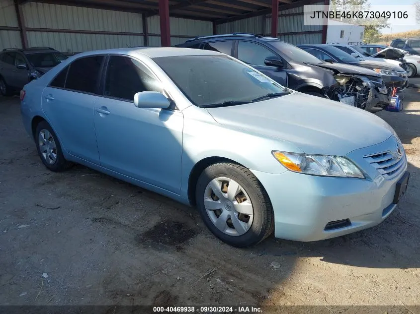 JTNBE46K873049106 2007 Toyota Camry Le