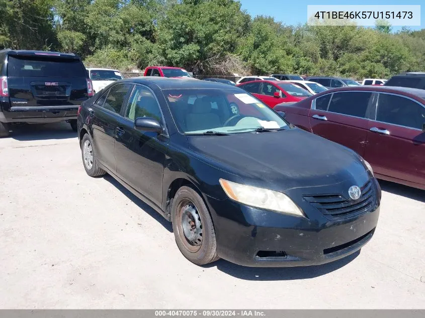 4T1BE46K57U151473 2007 Toyota Camry Le