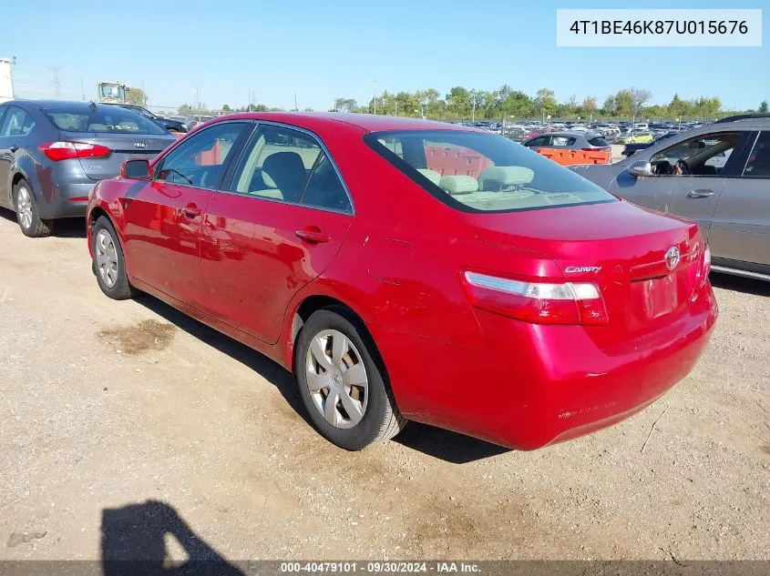 2007 Toyota Camry Le VIN: 4T1BE46K87U015676 Lot: 40479101