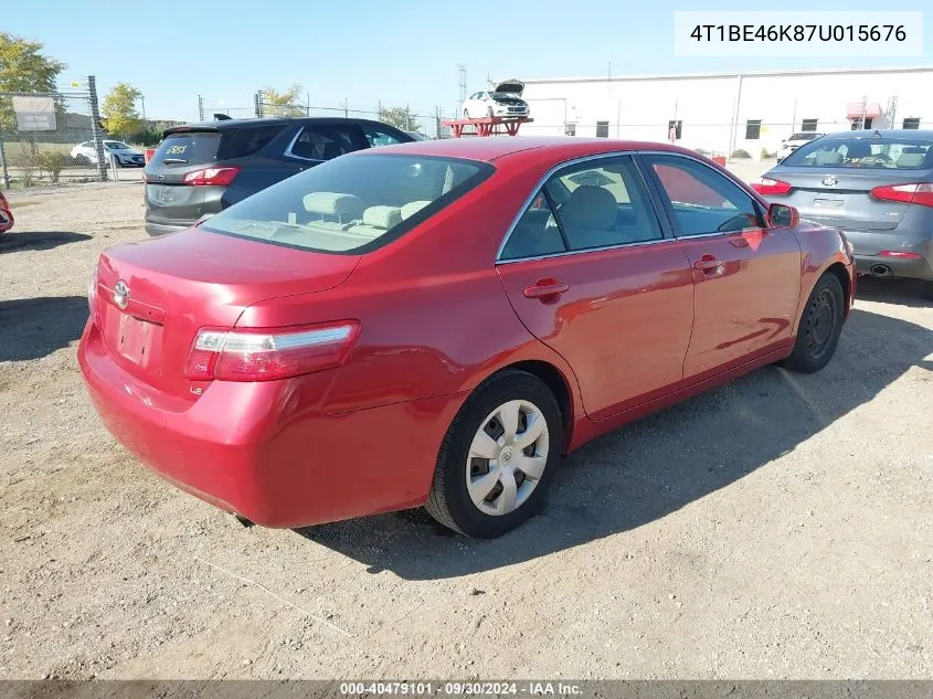 4T1BE46K87U015676 2007 Toyota Camry Le