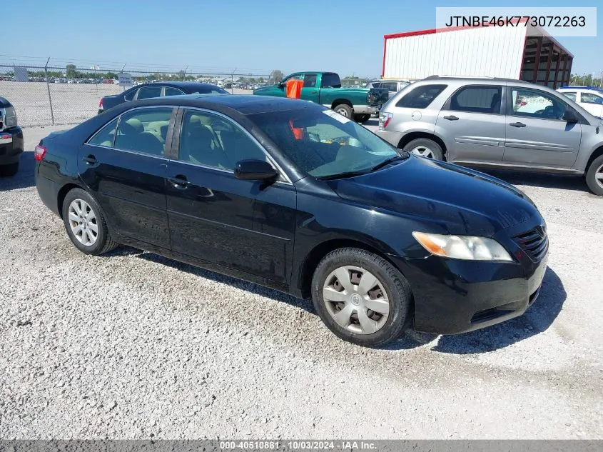 2007 Toyota Camry Le VIN: JTNBE46K773072263 Lot: 40510881