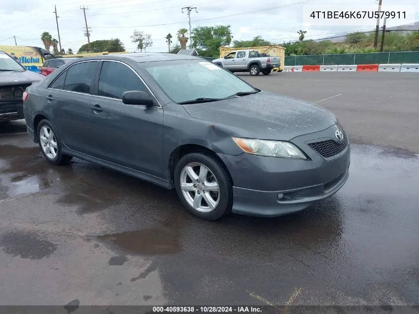 2007 Toyota Camry Se VIN: 4T1BE46K67U579911 Lot: 40593638