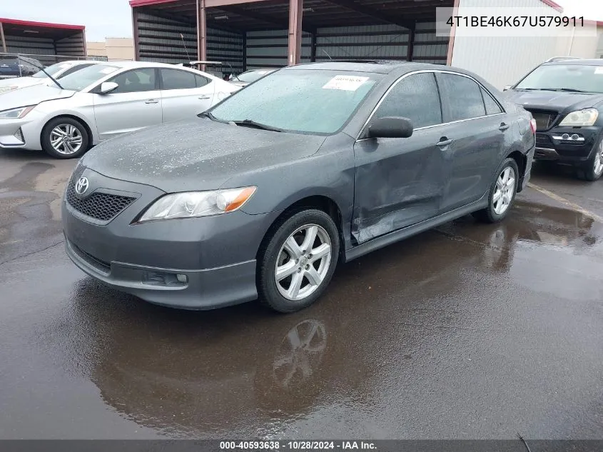 2007 Toyota Camry Se VIN: 4T1BE46K67U579911 Lot: 40593638