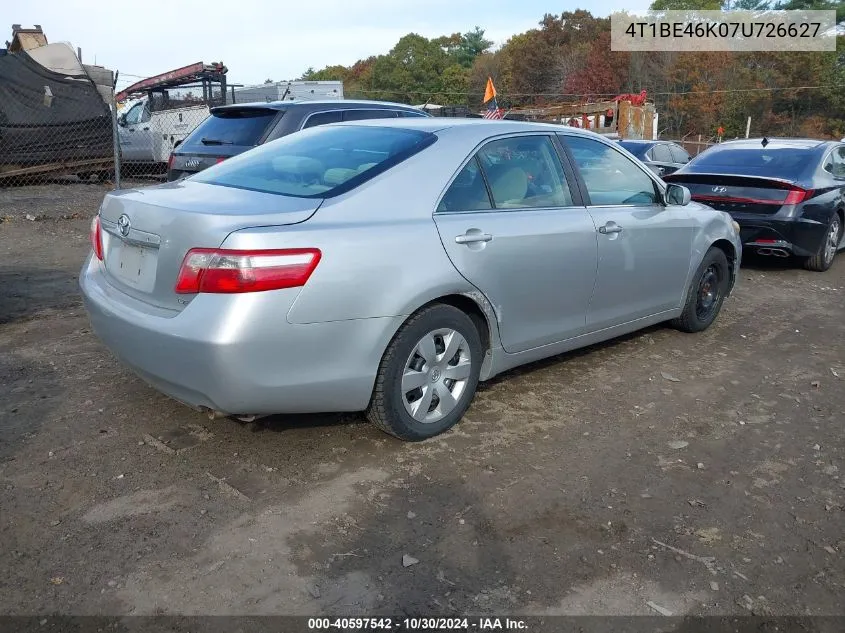 2007 Toyota Camry Ce VIN: 4T1BE46K07U726627 Lot: 40597542