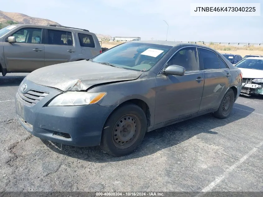 JTNBE46K473040225 2007 Toyota Camry Le