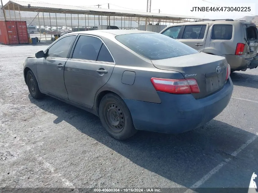 JTNBE46K473040225 2007 Toyota Camry Le