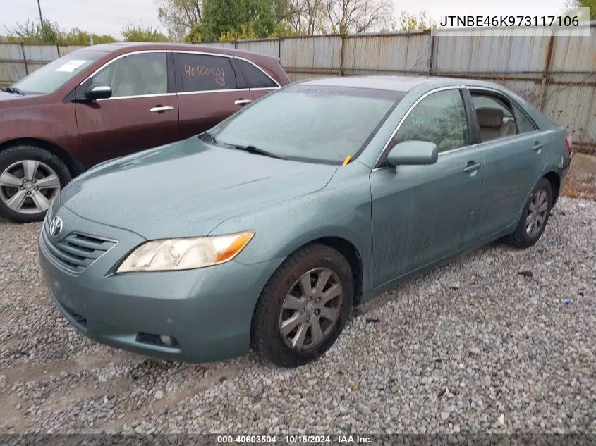 2007 Toyota Camry Xle VIN: JTNBE46K973117106 Lot: 40603504