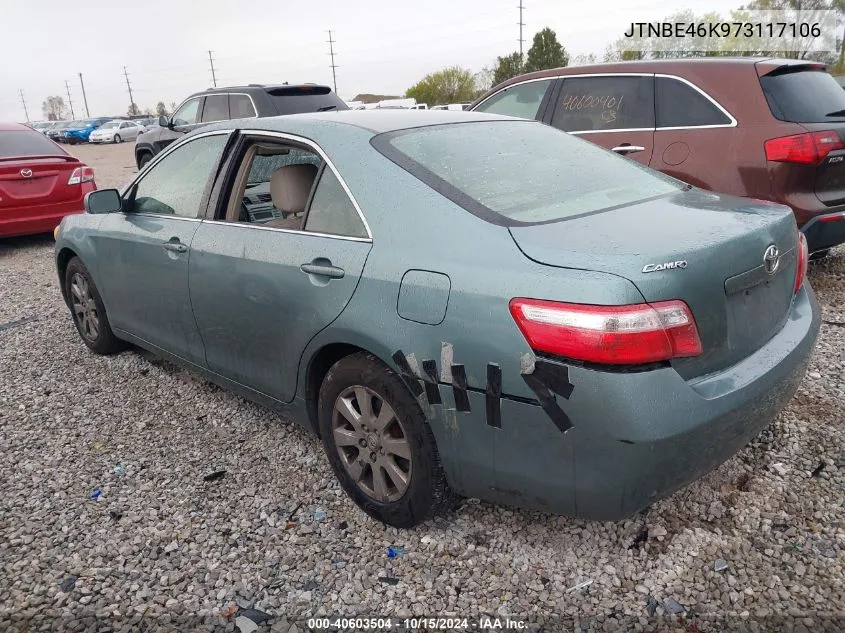 2007 Toyota Camry Xle VIN: JTNBE46K973117106 Lot: 40603504