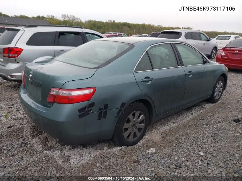 2007 Toyota Camry Xle VIN: JTNBE46K973117106 Lot: 40603504