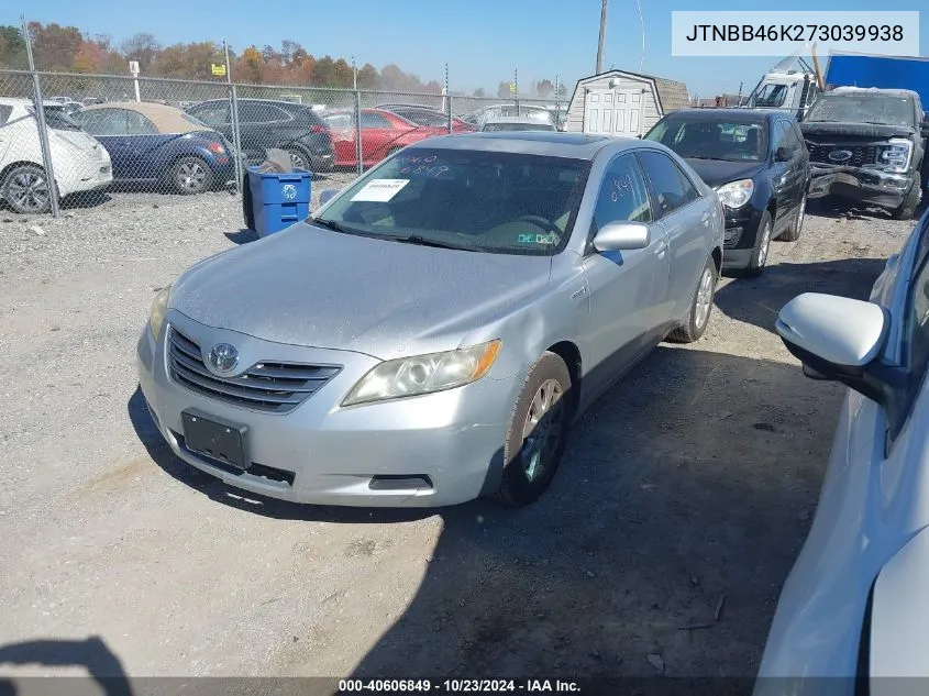 JTNBB46K273039938 2007 Toyota Camry Hybrid