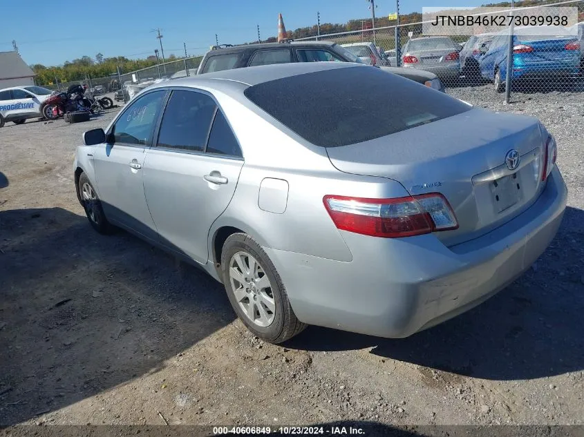 JTNBB46K273039938 2007 Toyota Camry Hybrid