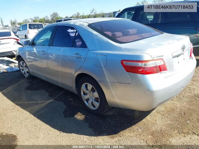 4T1BE46K87U718453 2007 Toyota Camry Le