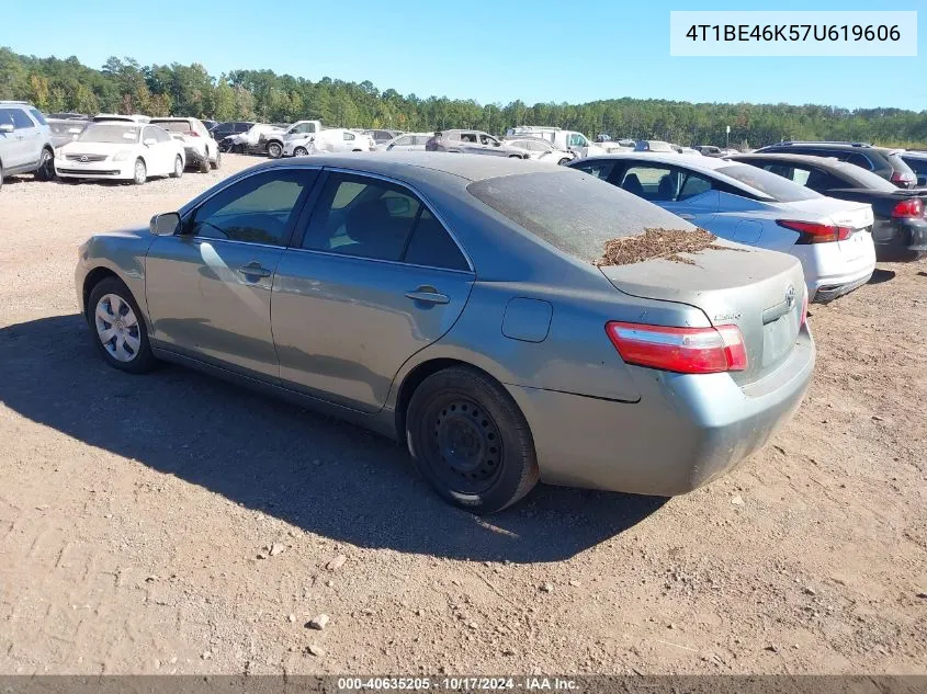 2007 Toyota Camry Le VIN: 4T1BE46K57U619606 Lot: 40635205