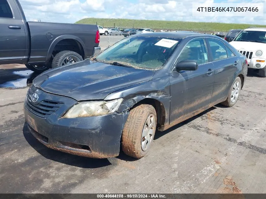 4T1BE46K47U067466 2007 Toyota Camry Le