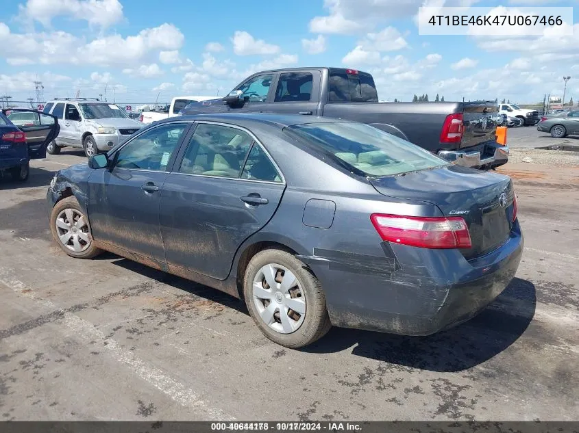 4T1BE46K47U067466 2007 Toyota Camry Le