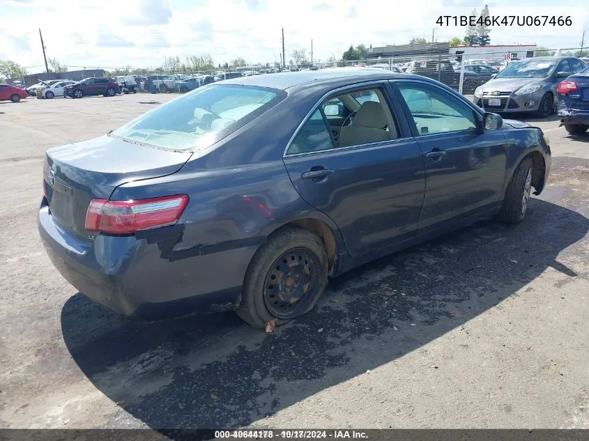 2007 Toyota Camry Le VIN: 4T1BE46K47U067466 Lot: 40644178