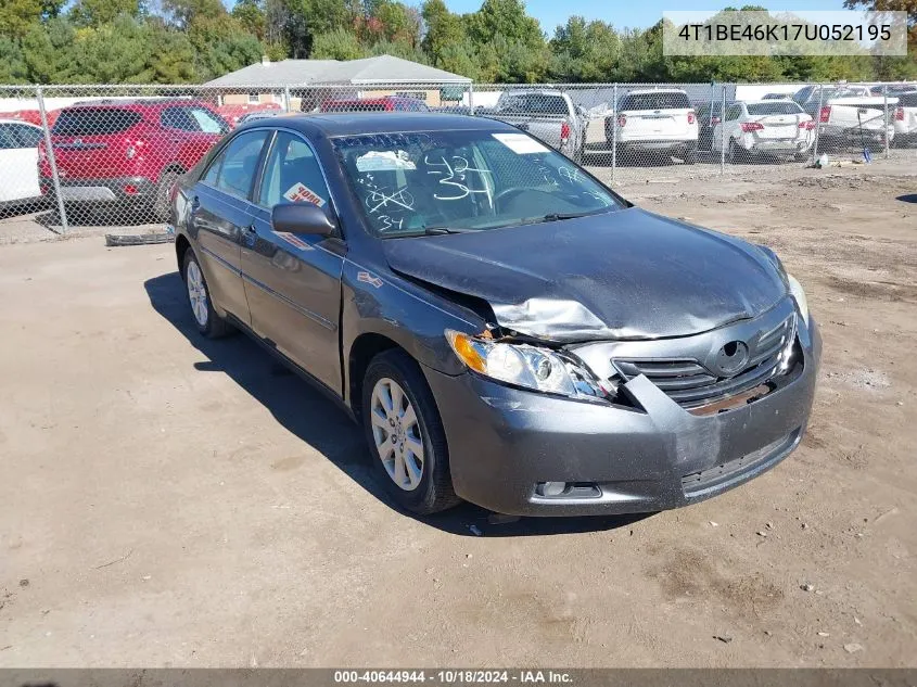 4T1BE46K17U052195 2007 Toyota Camry Xle