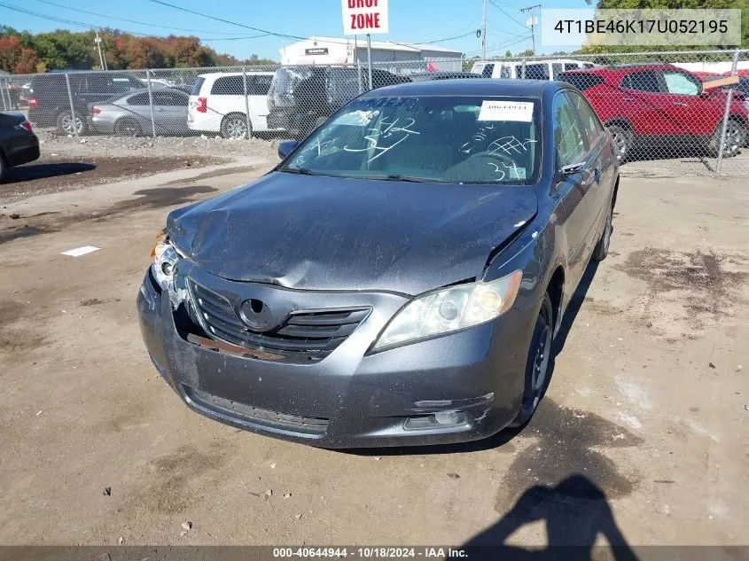 4T1BE46K17U052195 2007 Toyota Camry Xle