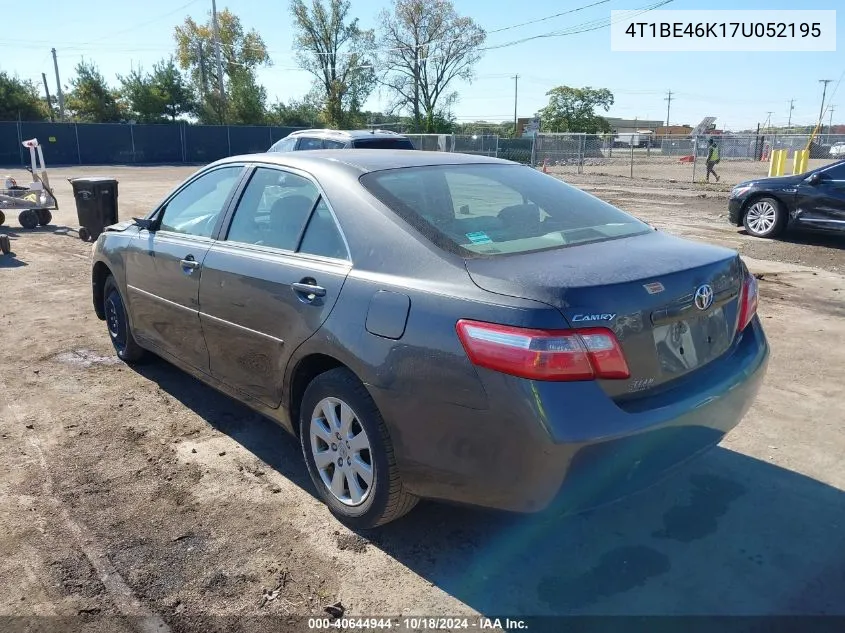 2007 Toyota Camry Xle VIN: 4T1BE46K17U052195 Lot: 40644944