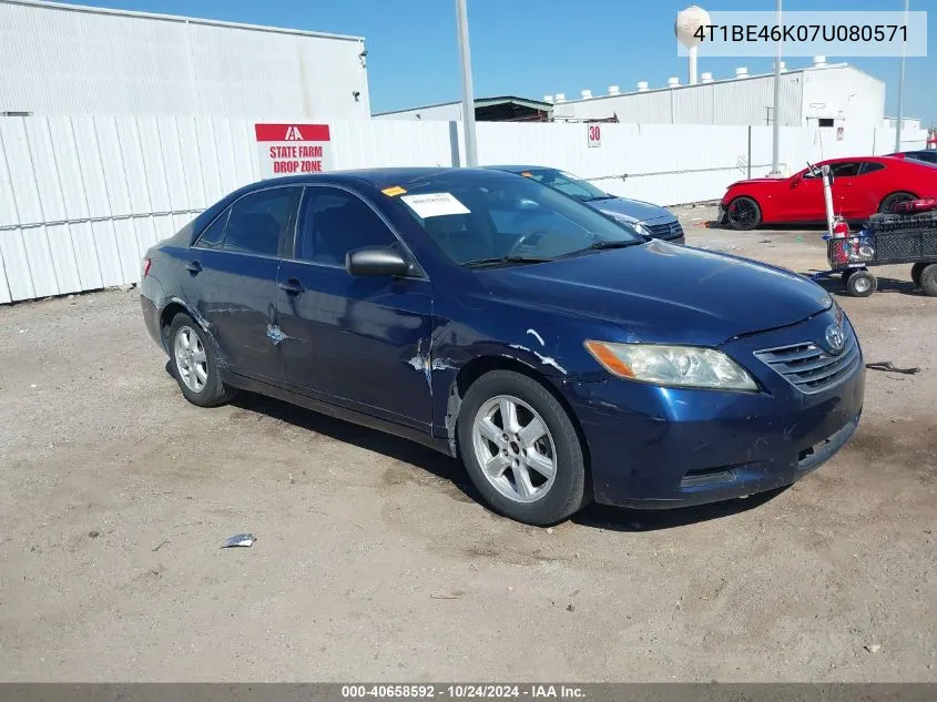 2007 Toyota Camry Le VIN: 4T1BE46K07U080571 Lot: 40658592