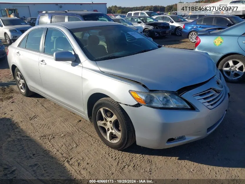 2007 Toyota Camry Le VIN: 4T1BE46K37U600777 Lot: 40665173