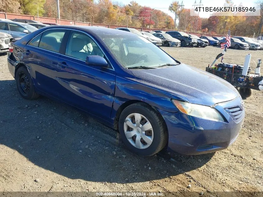 2007 Toyota Camry Le VIN: 4T1BE46K57U185946 Lot: 40668004