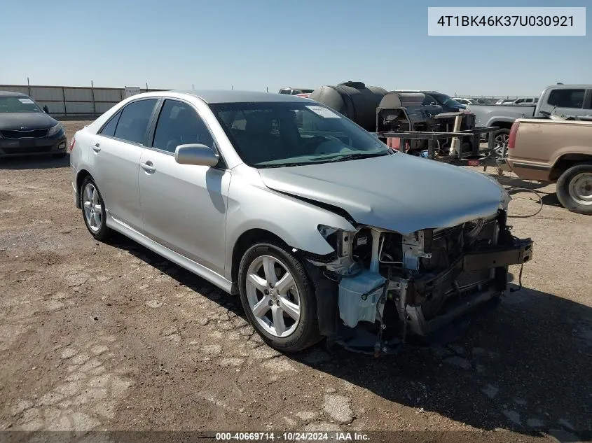 2007 Toyota Camry Se V6 VIN: 4T1BK46K37U030921 Lot: 40669714