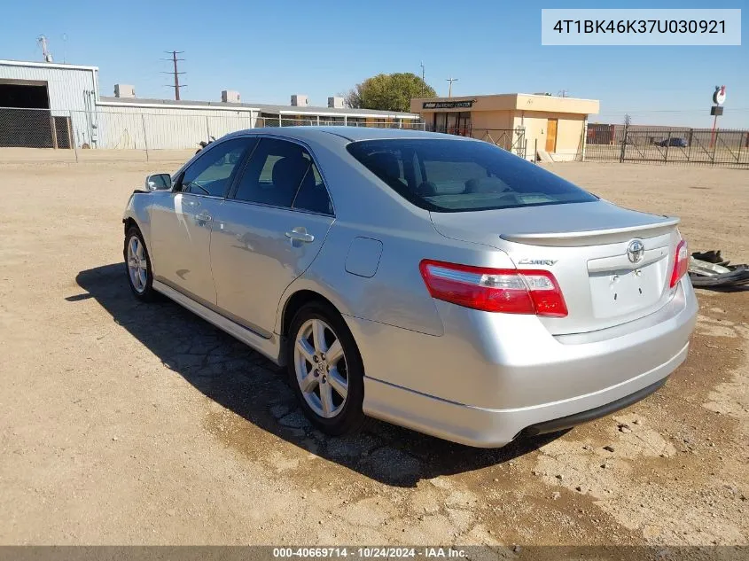 2007 Toyota Camry Se V6 VIN: 4T1BK46K37U030921 Lot: 40669714