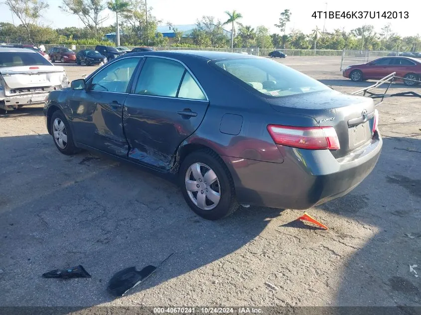 2007 Toyota Camry Ce/Le/Xle/Se VIN: 4T1BE46K37U142013 Lot: 40670241