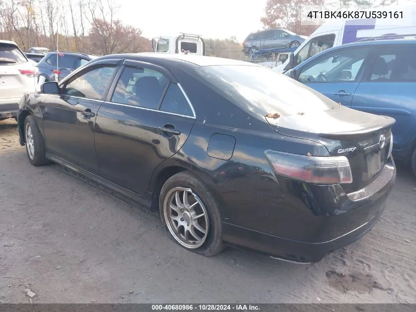 4T1BK46K87U539161 2007 Toyota Camry Se V6