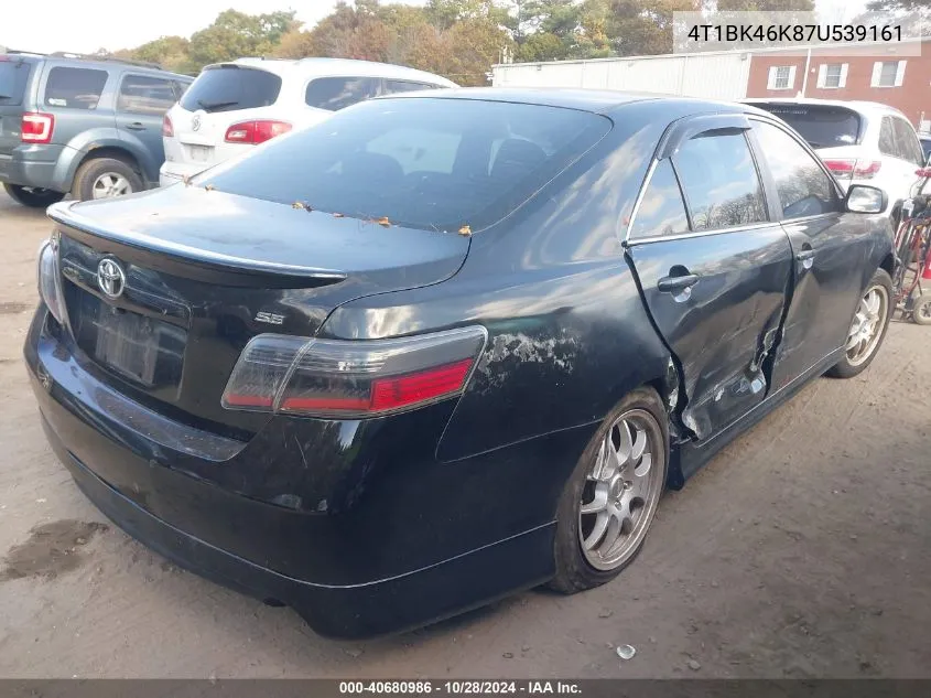 4T1BK46K87U539161 2007 Toyota Camry Se V6