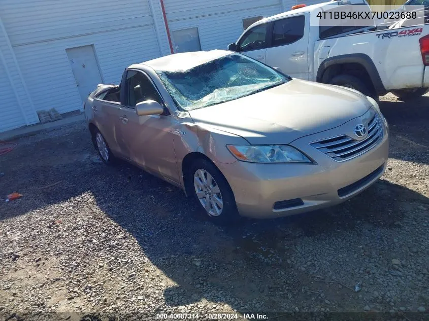 2007 Toyota Camry Hybrid VIN: 4T1BB46KX7U023688 Lot: 40687314