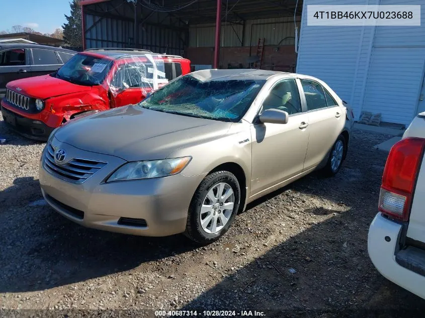 2007 Toyota Camry Hybrid VIN: 4T1BB46KX7U023688 Lot: 40687314