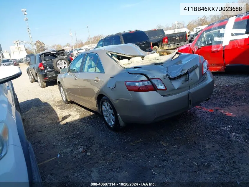 2007 Toyota Camry Hybrid VIN: 4T1BB46KX7U023688 Lot: 40687314