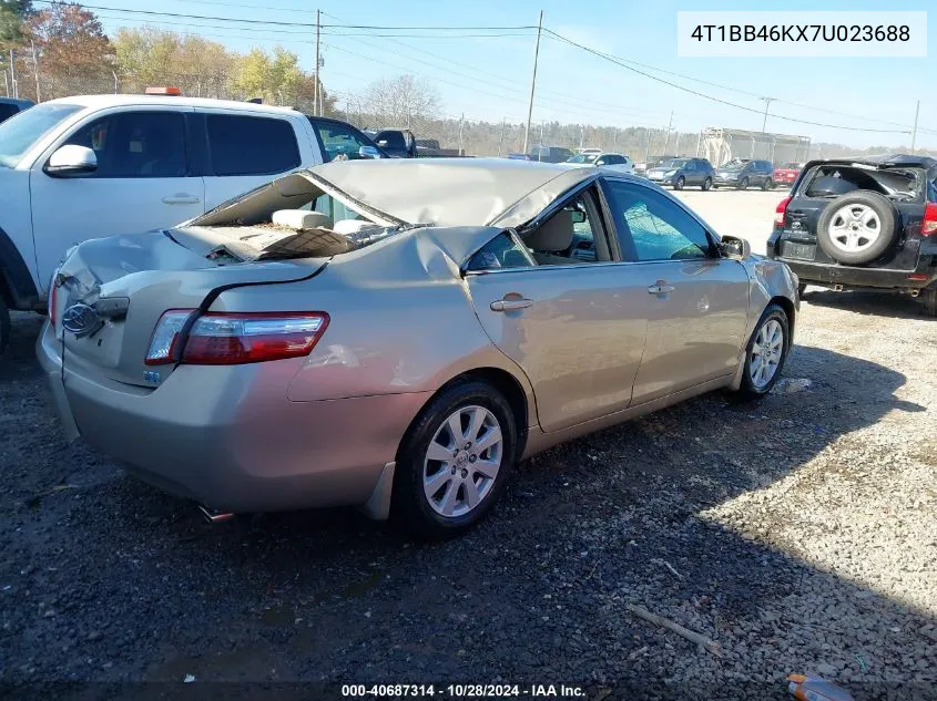 2007 Toyota Camry Hybrid VIN: 4T1BB46KX7U023688 Lot: 40687314