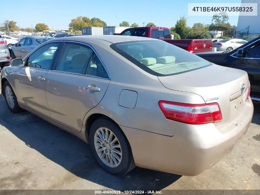 2007 Toyota Camry Le VIN: 4T1BE46K97U558325 Lot: 40690929