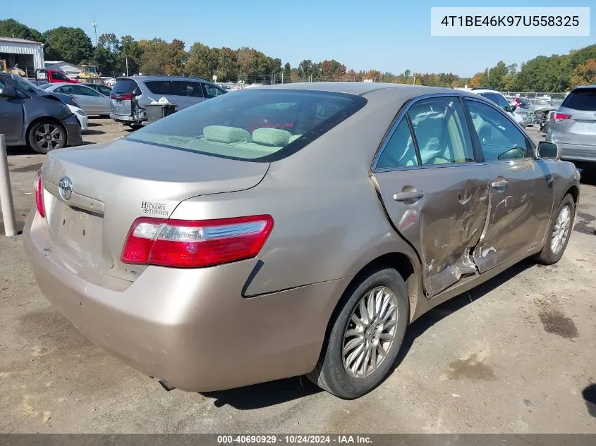 2007 Toyota Camry Le VIN: 4T1BE46K97U558325 Lot: 40690929