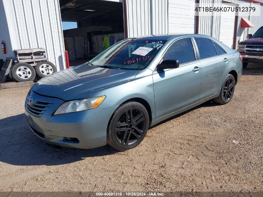 2007 Toyota Camry Le VIN: 4T1BE46K07U512379 Lot: 40691315