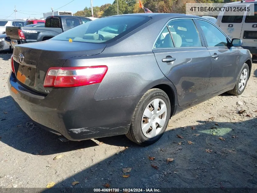 2007 Toyota Camry Le VIN: 4T1BE46KX7U125645 Lot: 40691700