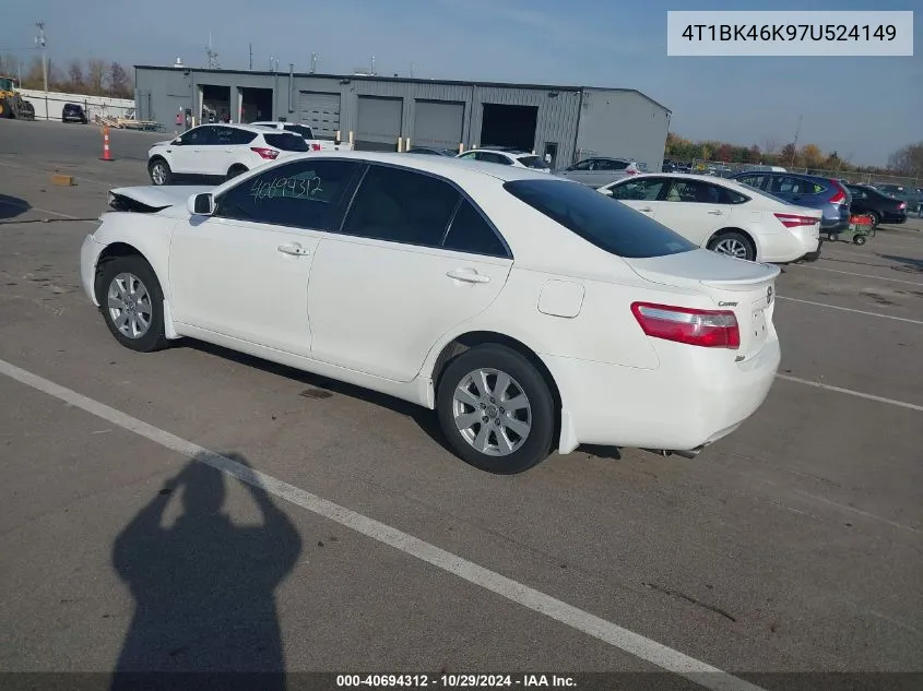 2007 Toyota Camry Xle V6 VIN: 4T1BK46K97U524149 Lot: 40694312