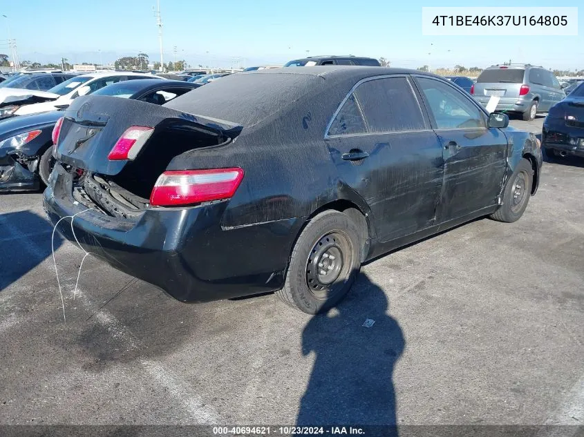 2007 Toyota Camry Le VIN: 4T1BE46K37U164805 Lot: 40694621