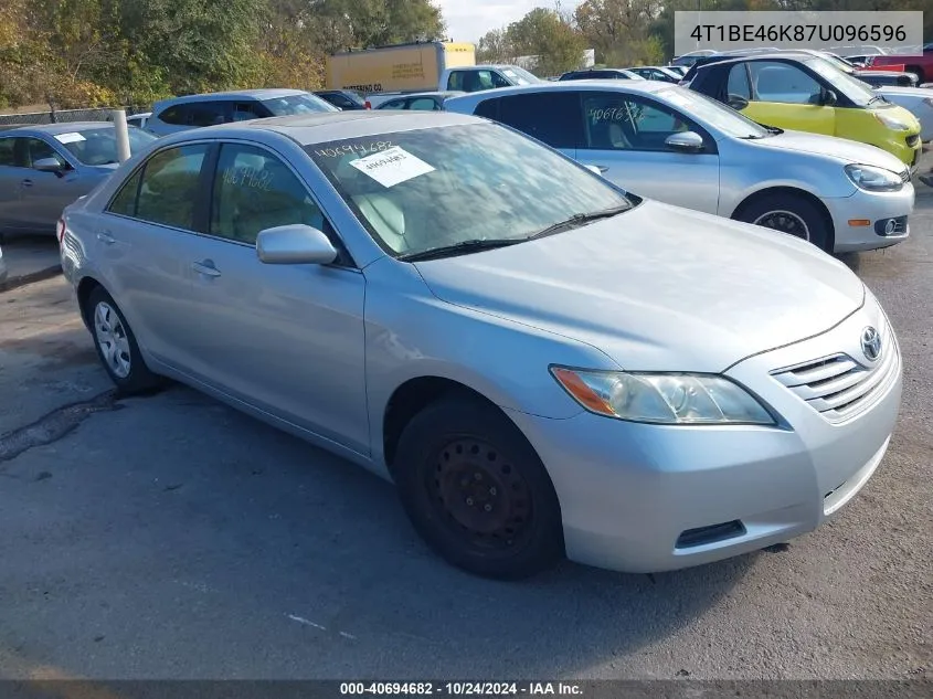 2007 Toyota Camry Le VIN: 4T1BE46K87U096596 Lot: 40694682