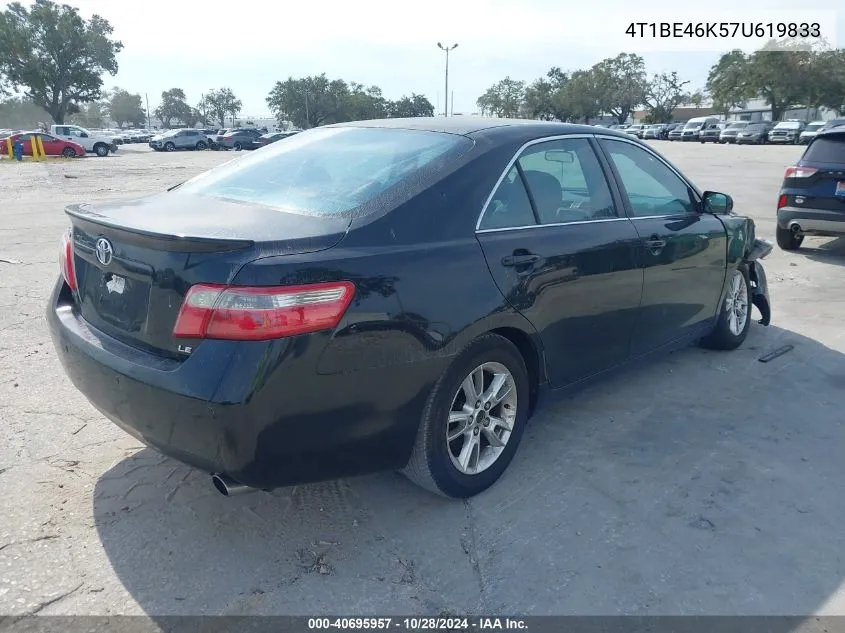 2007 Toyota Camry Le VIN: 4T1BE46K57U619833 Lot: 40695957