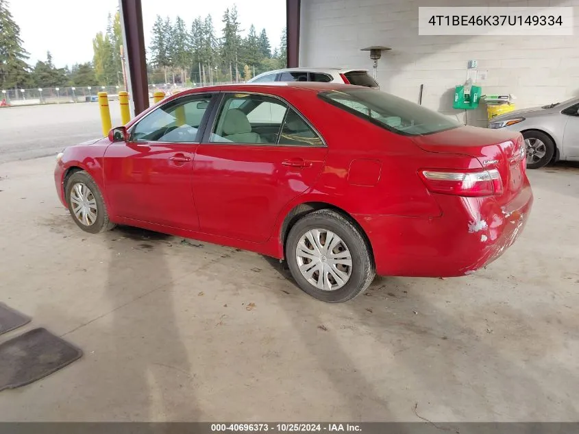 2007 Toyota Camry Le VIN: 4T1BE46K37U149334 Lot: 40696373