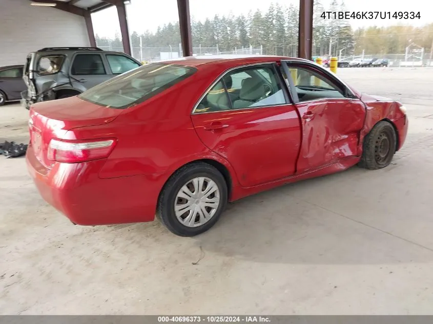 2007 Toyota Camry Le VIN: 4T1BE46K37U149334 Lot: 40696373