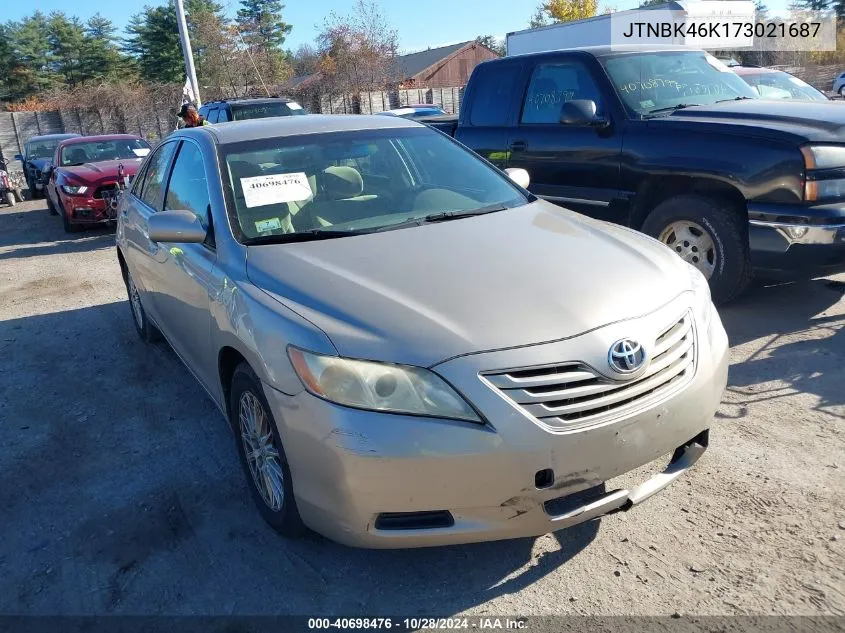 2007 Toyota Camry Le V6 VIN: JTNBK46K173021687 Lot: 40698476