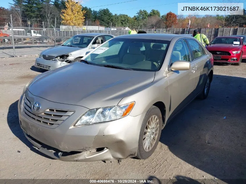 2007 Toyota Camry Le V6 VIN: JTNBK46K173021687 Lot: 40698476