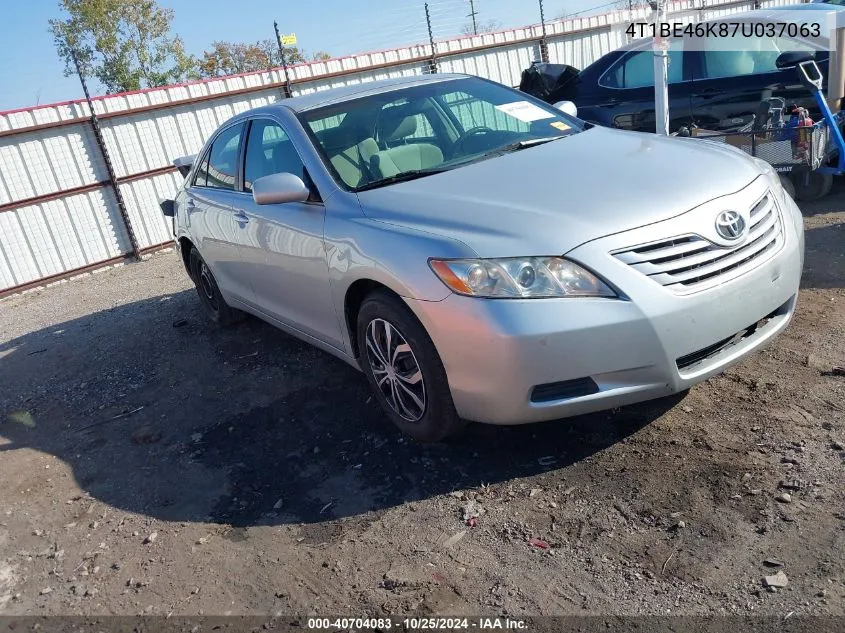 2007 Toyota Camry Le VIN: 4T1BE46K87U037063 Lot: 40704083